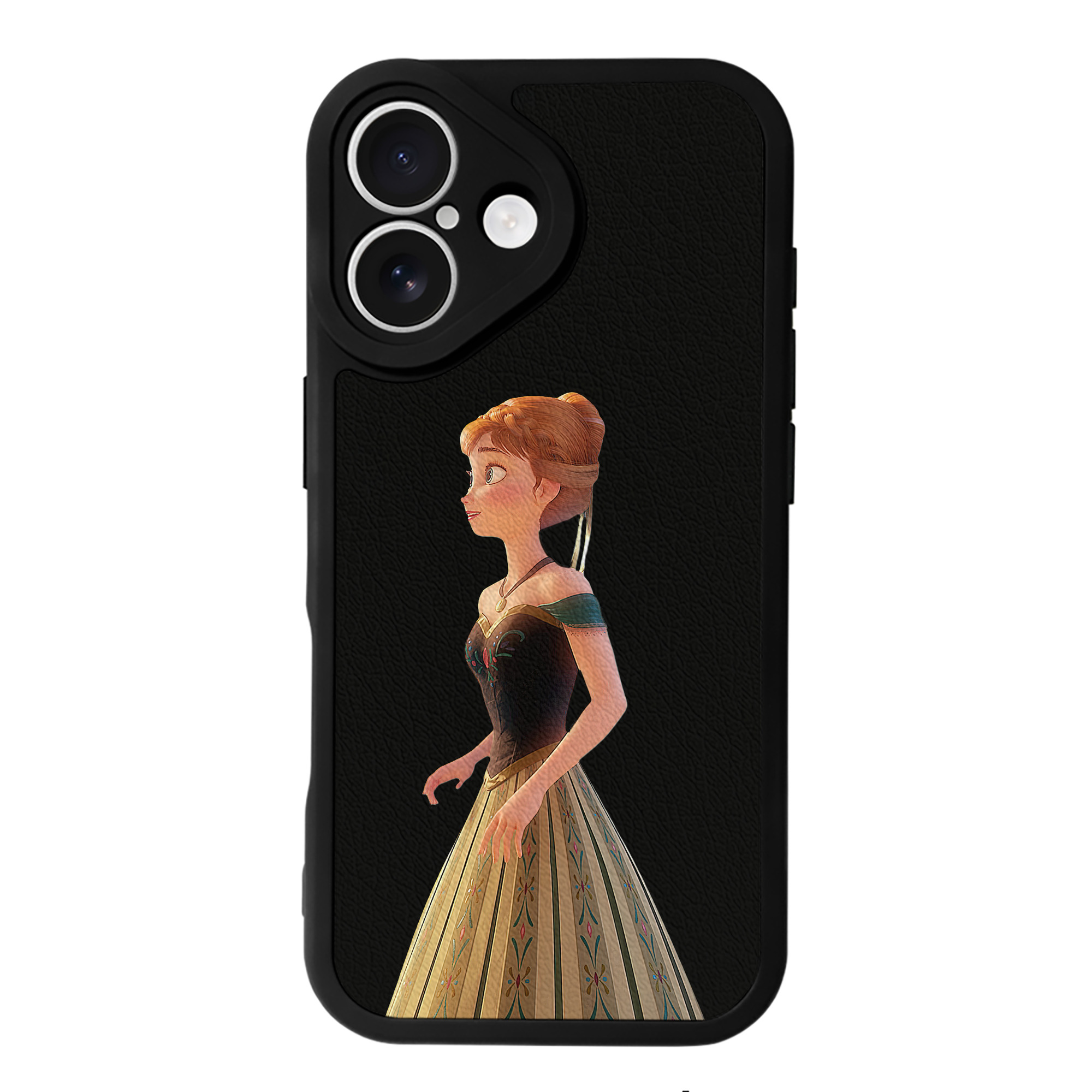 （画像用） アナと雪の女王 アンナ エルサ Frozen Anna Elsa 【iPhone 16シリーズ対応】シリコンスマホケース（レザー調） 材質：シリコン